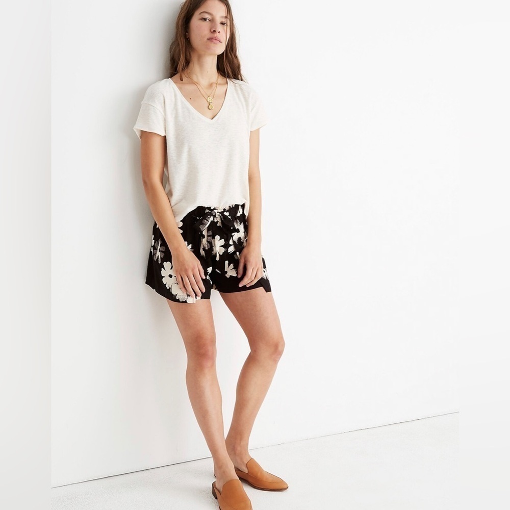 Madewell Drapey Pull-On Shorts in Ikat Floral women’s size medium